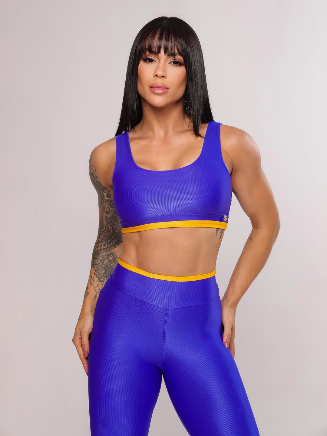 Conjunto Priscila Azul e Amarelo | Brasil
