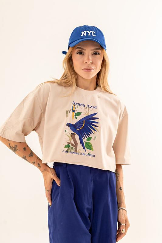 Cropped Max Arara Azul