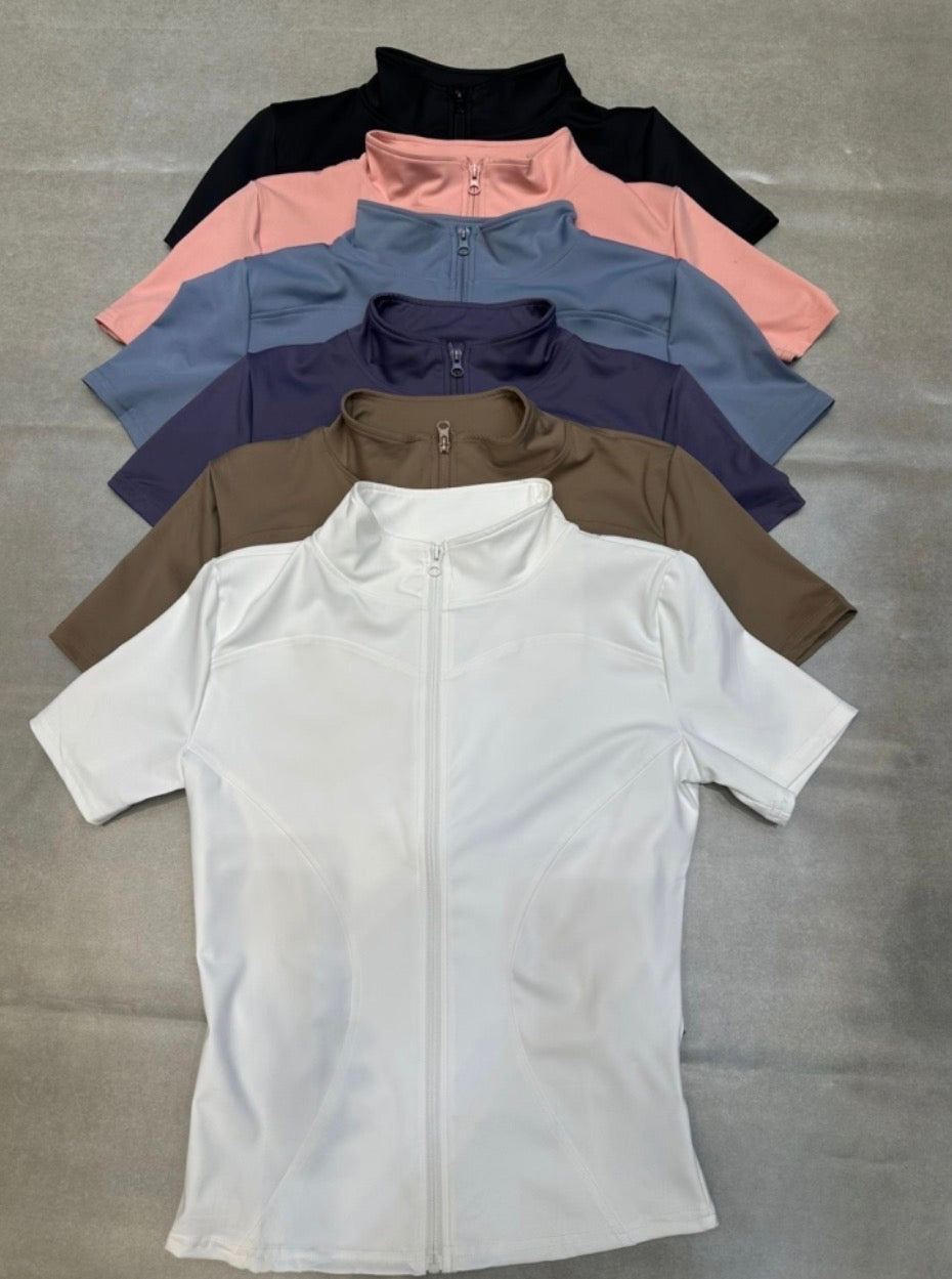 Blusa de zíper com manga